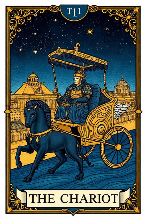 Carta El Carro - Arcano Mayor 7