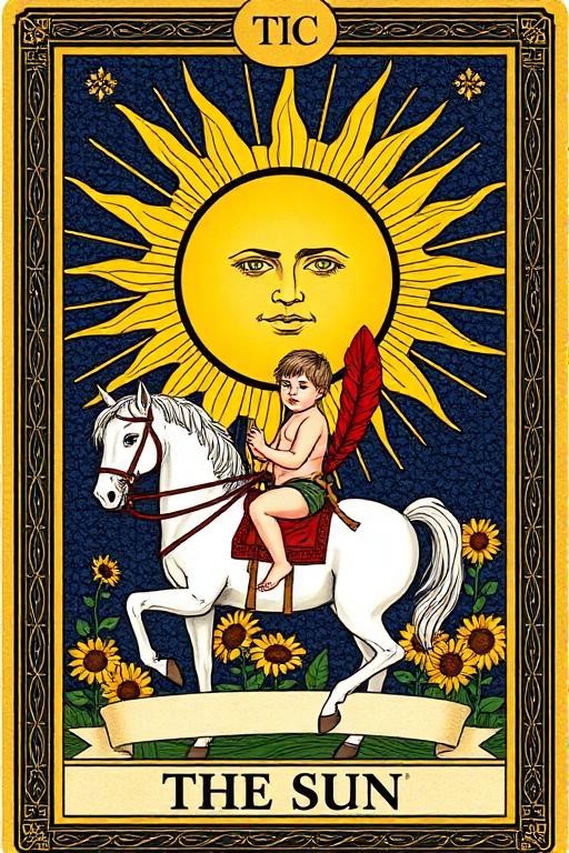 Carta El Sol - Arcano Mayor 19